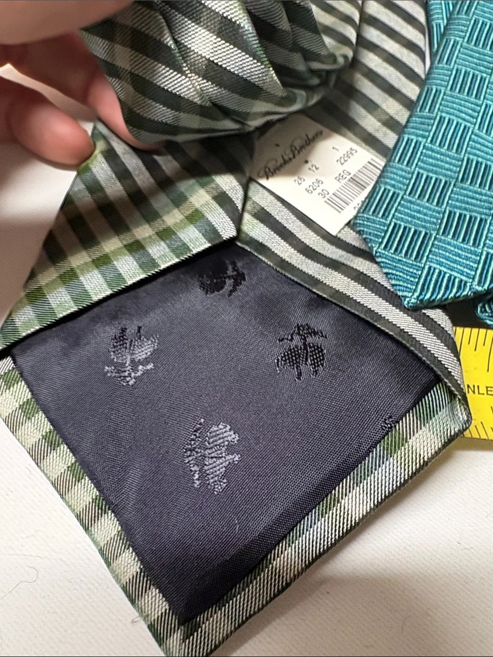 Brooks Brothers Makers Lot of 2 Green Silk Ties